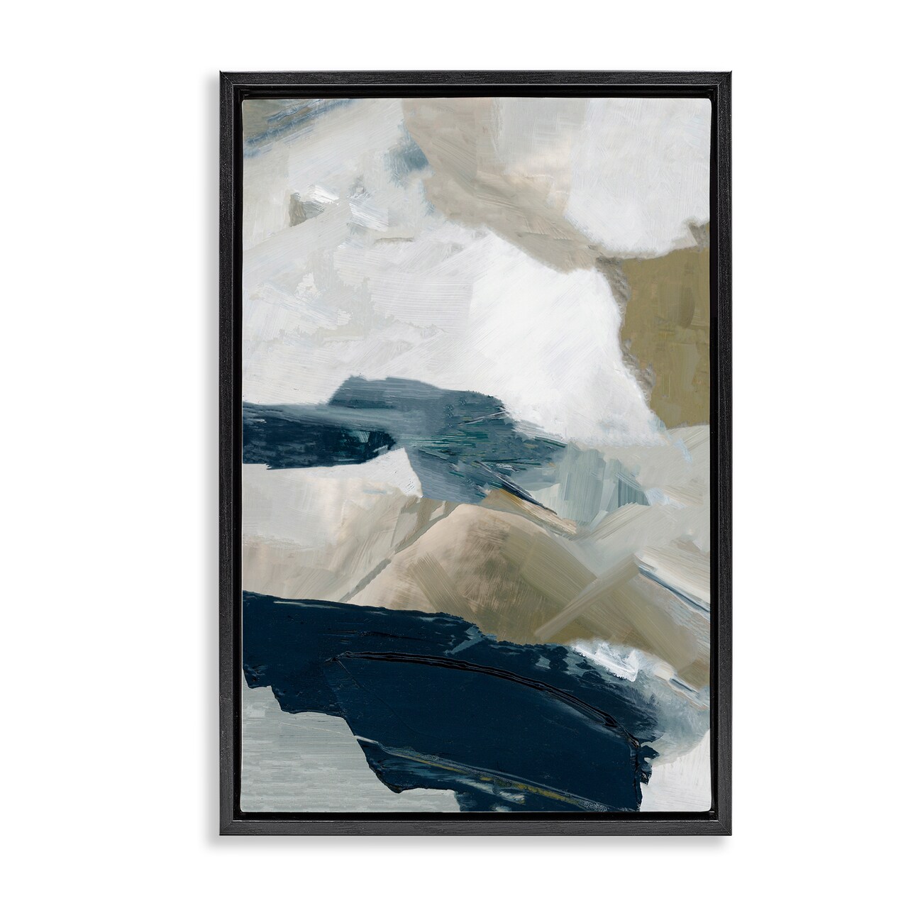 Stupell Industries Vivid Strokes in Neutrals Floating Frame, design by Hannah Dawson
